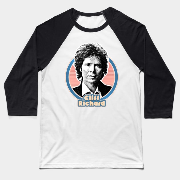Cliff Richard /// Retro Style Fan Design Baseball T-Shirt by DankFutura